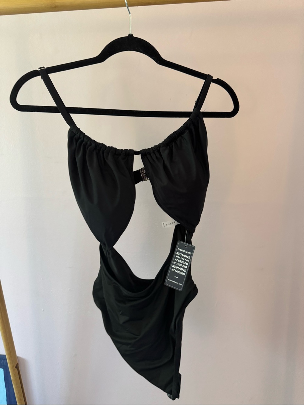 Blooming Jelly Black Cutout One-Piece Swimsuit